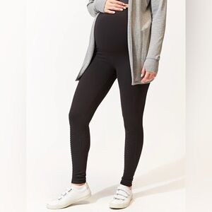Threads 4 Though Diaz Moto Maternity Leggings in Black Size Medium NWT
